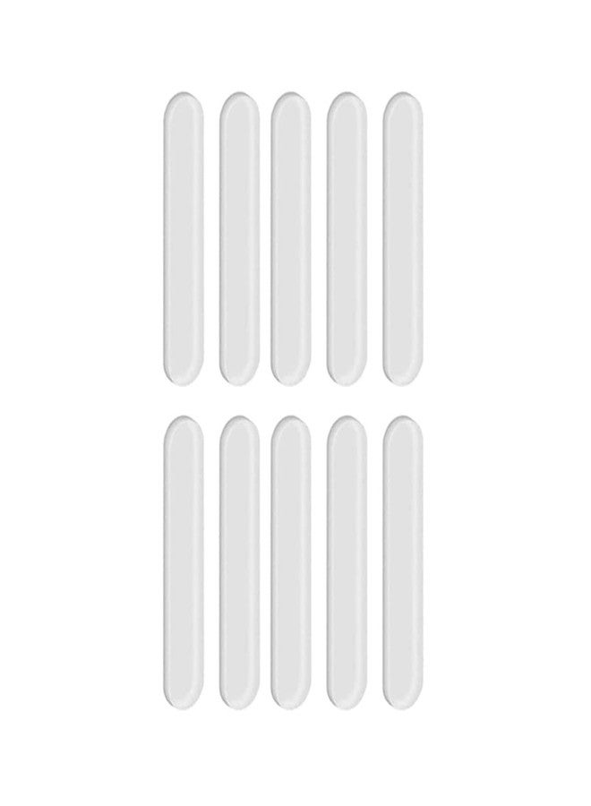 OLWICK شريط مطاطي واقي للكراسي من OLWICK® (لحماية الجدران)، واقيات أبواب الخزائن المنزلقة، وسادات مانعة للانزلاق للأسطح الزجاجية، شريط سيليكون ذاتي اللصق (عبوة من 10 قطع) شفاف - Image 1